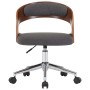 Drehbare Esszimmerstühle, 2 Stück, aus gebogenem Holz und grauem Stoff von vidaXL, Essstühle - Ref: Foro24-3054920, Preis: 24...