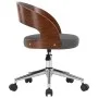 Drehbare Esszimmerstühle, 2 Stück, aus gebogenem Holz und grauem Stoff von vidaXL, Essstühle - Ref: Foro24-3054920, Preis: 24...