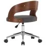 Drehbare Esszimmerstühle, 2 Stück, aus gebogenem Holz und grauem Stoff von vidaXL, Essstühle - Ref: Foro24-3054920, Preis: 24...