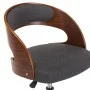 Drehbare Esszimmerstühle, 2 Stück, aus gebogenem Holz und grauem Stoff von vidaXL, Essstühle - Ref: Foro24-3054920, Preis: 24...