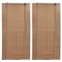 Bamboo roller blind 2 units brown 100x160 cm by vidaXL, Blinds and blinds - Ref: Foro24-3057519, Price: 56,41 €, Discount: %