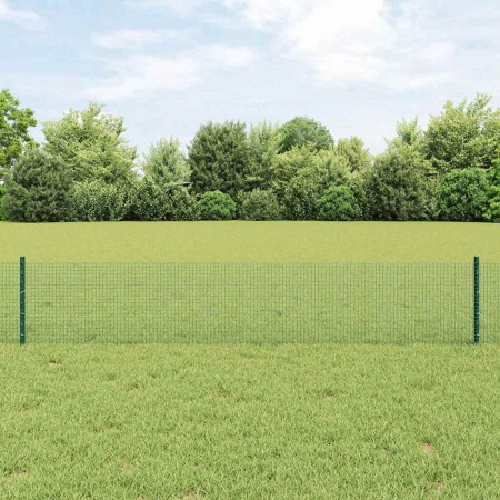 Reja con postes Verde 0.4 x 10 m Acero