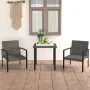 3-teiliges graues Garten-Ess-Set aus synthetischem Rattan von vidaXL, Gartensets - Ref: Foro24-3065711, Preis: 165,03 €, Raba...
