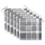 Garden chairs 6 pcs teak wood and gray checkered cushions by vidaXL, Garden chairs - Ref: Foro24-3065604, Price: 385,16 €, Di...