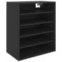 Schwarzer Schuhschrank aus Sperrholz, 60 x 35 x 70 cm von vidaXL, Schuhregale und Schuhorganisatoren - Ref: Foro24-808937, Pr...