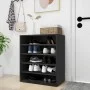 Schwarzer Schuhschrank aus Sperrholz, 60 x 35 x 70 cm von vidaXL, Schuhregale und Schuhorganisatoren - Ref: Foro24-808937, Pr...
