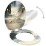 Toilet Seat Lid Soft Close 2 Pcs MDF Beach Design by vidaXL, Toilet and bidet seats - Ref: Foro24-3056416, Price: 103,61 €, D...