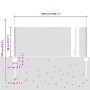 Reja con postes Verde 0.5 x 10 m Acero