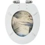 WC-Sitzdeckel mit Absenkautomatik, 2 Stück, MDF, Strand-Design von vidaXL, Toiletten- und Bidetsitze - Ref: Foro24-3056416, P...