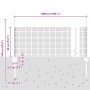 Reja con postes Verde 0.5 x 10 m Acero