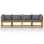 3-Sitzer-Gartensofa mit Kissen aus massivem Akazienholz von vidaXL, Gartensets - Ref: Foro24-3057608, Preis: 425,10 €, Rabatt: %