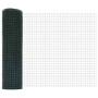 Reja con postes Verde 0.5 x 10 m Acero