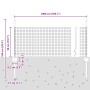 Reja con postes Verde 0.5 x 10 m Acero