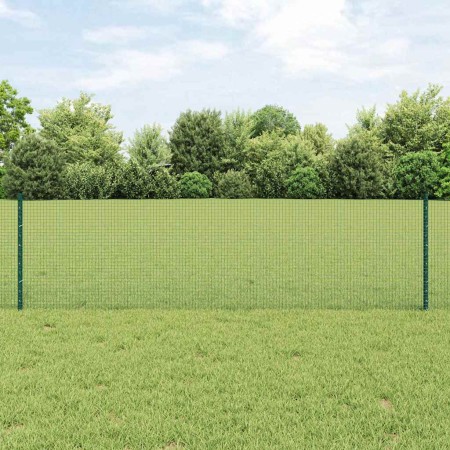 Reja con postes Verde 0.6 x 10 m Acero