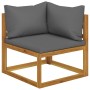 6-piece garden furniture set with solid acacia wood cushions by vidaXL, Garden sets - Ref: Foro24-3057612, Price: 513,37 €, D...