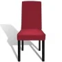 Elastische Stuhlhülle gerade 6 Stück Bordeaux von vidaXL, Abdeckungen - Ref: Foro24-130379, Preis: 23,66 €, Rabatt: %