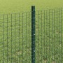 Reja con postes Verde 0.6 x 10 m Acero