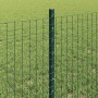Reja con postes Verde 0.6 x 10 m Acero