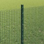 Reja con postes Verde 0.8 x 10 m Acero