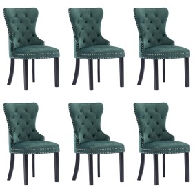Dining chairs 6 units dark green velvet by vidaXL, dining chairs - Ref: Foro24-3055876, Price: 1,00 €, Discount: %