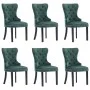 Dining chairs 6 units dark green velvet by vidaXL, dining chairs - Ref: Foro24-3055876, Price: 1,00 €, Discount: %