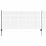 Reja con postes Verde 1 x 10 m Acero
