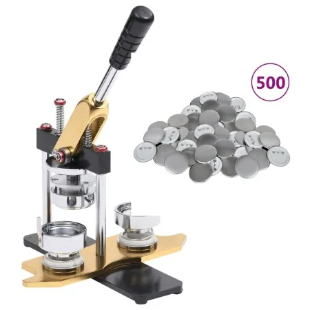 Badge making machine with 500 pieces of 25 mm badges by vidaXL, Crafts - Ref: Foro24-3056507, Price: 163,16 €, Discount: %