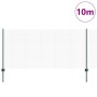 Reja con postes Verde 1 x 10 m Acero