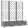 Planter with trellis PP light gray 120x40x121.5 cm by vidaXL, Pots and planters - Ref: Foro24-153273, Price: 93,10 €, Discoun...