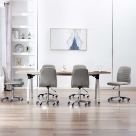 Dining chairs 6 units light gray fabric by vidaXL, dining chairs - Ref: Foro24-3056540, Price: 328,37 €, Discount: %