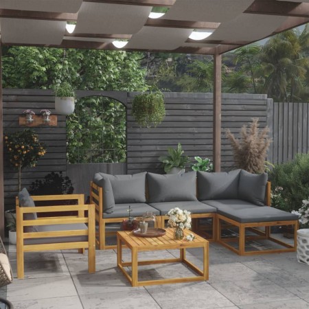 Gartenmöbel 6 Stück Kissen aus massivem Akazienholz von vidaXL, Gartensets - Ref: Foro24-3057604, Preis: 558,51 €, Rabatt: %