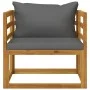 Muebles de jardín 6 pzas cojines madera maciza de acacia de vidaXL, Conjuntos de jardín - Ref: Foro24-3057604, Precio: 611,28...