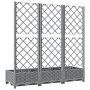 Planter with trellis PP light gray 120x40x121.5 cm by vidaXL, Pots and planters - Ref: Foro24-153273, Price: 93,10 €, Discoun...