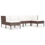 6-piece garden furniture set and brown synthetic rattan cushions by vidaXL, Garden sets - Ref: Foro24-3056961, Price: 633,93 ...