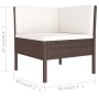 6-teiliges Gartenmöbel-Set und braune synthetische Rattankissen von vidaXL, Gartensets - Ref: Foro24-3056961, Preis: 646,90 €...