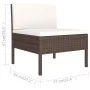 6-piece garden furniture set and brown synthetic rattan cushions by vidaXL, Garden sets - Ref: Foro24-3056961, Price: 633,93 ...