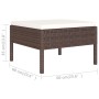 6-teiliges Gartenmöbel-Set und braune synthetische Rattankissen von vidaXL, Gartensets - Ref: Foro24-3056961, Preis: 646,90 €...