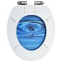 Toilet seat with soft close lid, 2 units, blue MDF, water drop design. by vidaXL, Toilet and bidet seats - Ref: Foro24-305641...