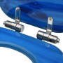Toilet seat with soft close lid, 2 units, blue MDF, water drop design. by vidaXL, Toilet and bidet seats - Ref: Foro24-305641...
