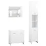 White engineered wood 3-piece bathroom furniture set by vidaXL, Bathroom furniture - Ref: Foro24-3056916, Price: 134,79 €, Di...