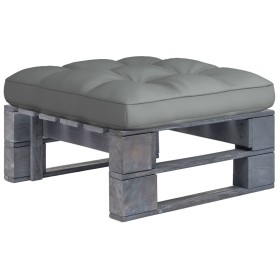 Gray impregnated pine wood pallet garden ottoman by vidaXL, Modular outdoor sofas - Ref: Foro24-3066411, Price: 60,16 €, Disc...
