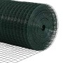 Reja con postes Verde 1.4 x 10 m Acero