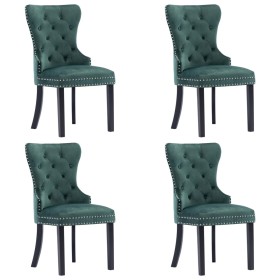 Dining chairs 4 units dark green velvet by vidaXL, dining chairs - Ref: Foro24-3055875, Price: 778,08 €, Discount: %