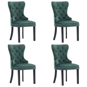 Dining chairs 4 units dark green velvet by vidaXL, dining chairs - Ref: Foro24-3055875, Price: 758,46 €, Discount: %