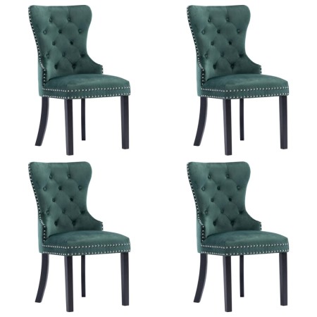 Sillas de comedor 4 unidades terciopelo verde oscuro de vidaXL, Sillas de comedor - Ref: Foro24-3055875, Precio: 777,74 €, De...