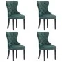 Dining chairs 4 units dark green velvet by vidaXL, dining chairs - Ref: Foro24-3055875, Price: 758,40 €, Discount: %