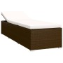Gartenliegen und Tisch 3 Stück braunes synthetisches Rattan von vidaXL, Liegen - Ref: Foro24-3057663, Preis: 315,30 €, Rabatt: %