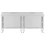 Work tables with sliding doors, 2 units, steel, 200x50x(95-97)cm by vidaXL, Restoration - Ref: Foro24-3055902, Price: 526,28 ...