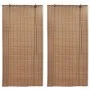 Bamboo roller blind 2 units brown 150x220 cm by vidaXL, Blinds and blinds - Ref: Foro24-3057521, Price: 80,36 €, Discount: %