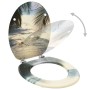 WC-Sitze mit Deckel 2 Stück MDF Stranddesign von vidaXL, Toiletten- und Bidetsitze - Ref: Foro24-3056410, Preis: 82,53 €, Rab...